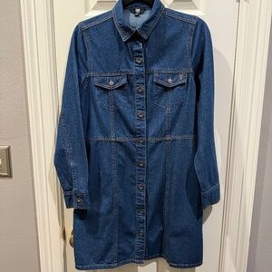 FRYE denim button down dress—Size small